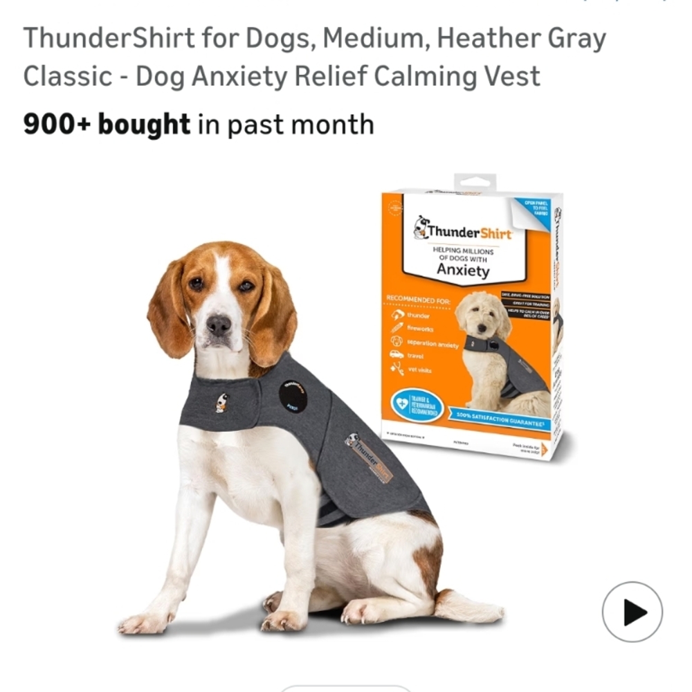 Thundershirt Heather Gray Dog Calming Vest